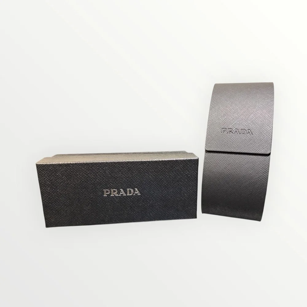 Prada Navy Blue Rectangular Sunglasses w/ Case - Picture 5 of 5